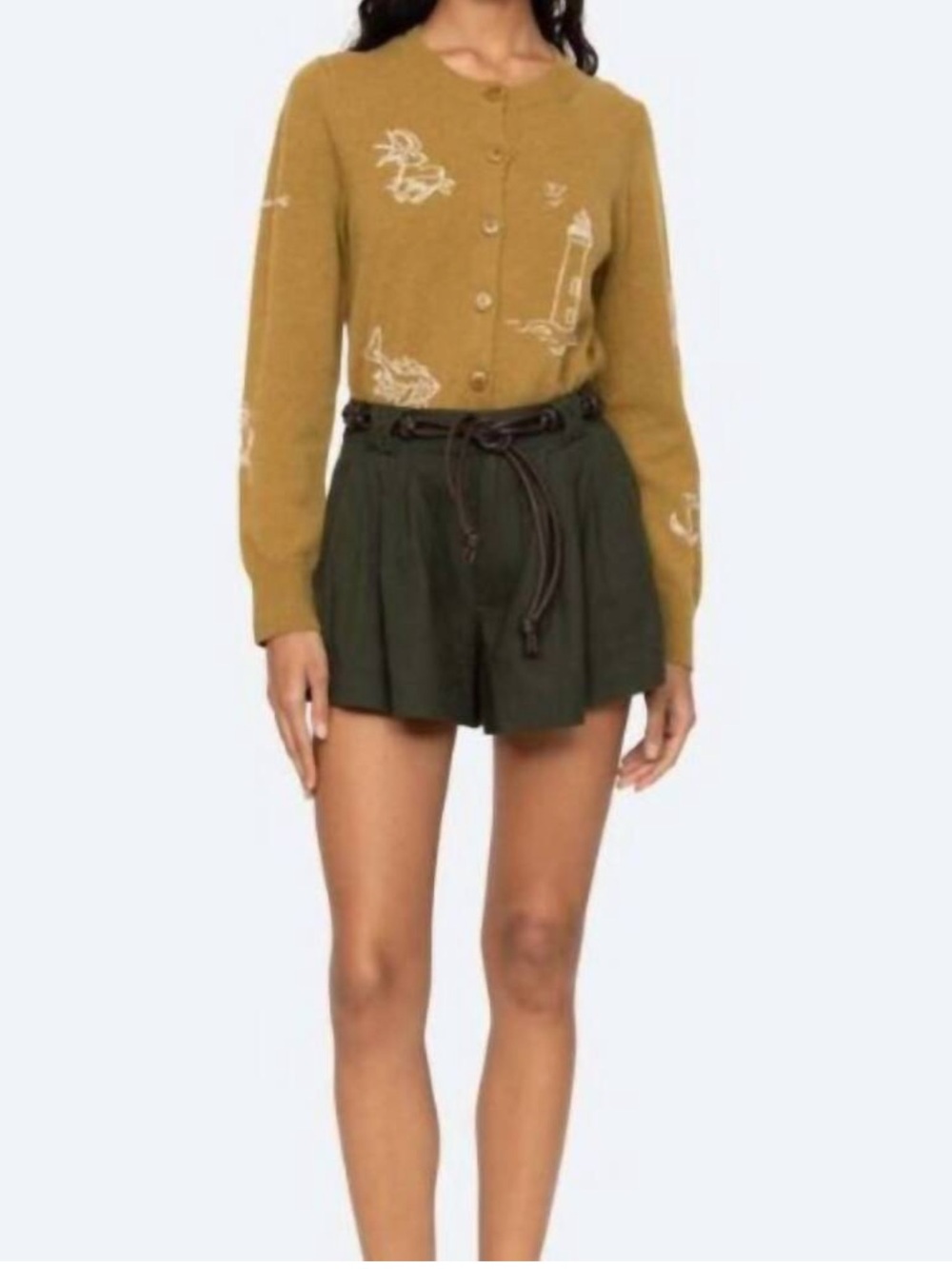 Sea New York Shai Belted Shorts Garmentory Thyme